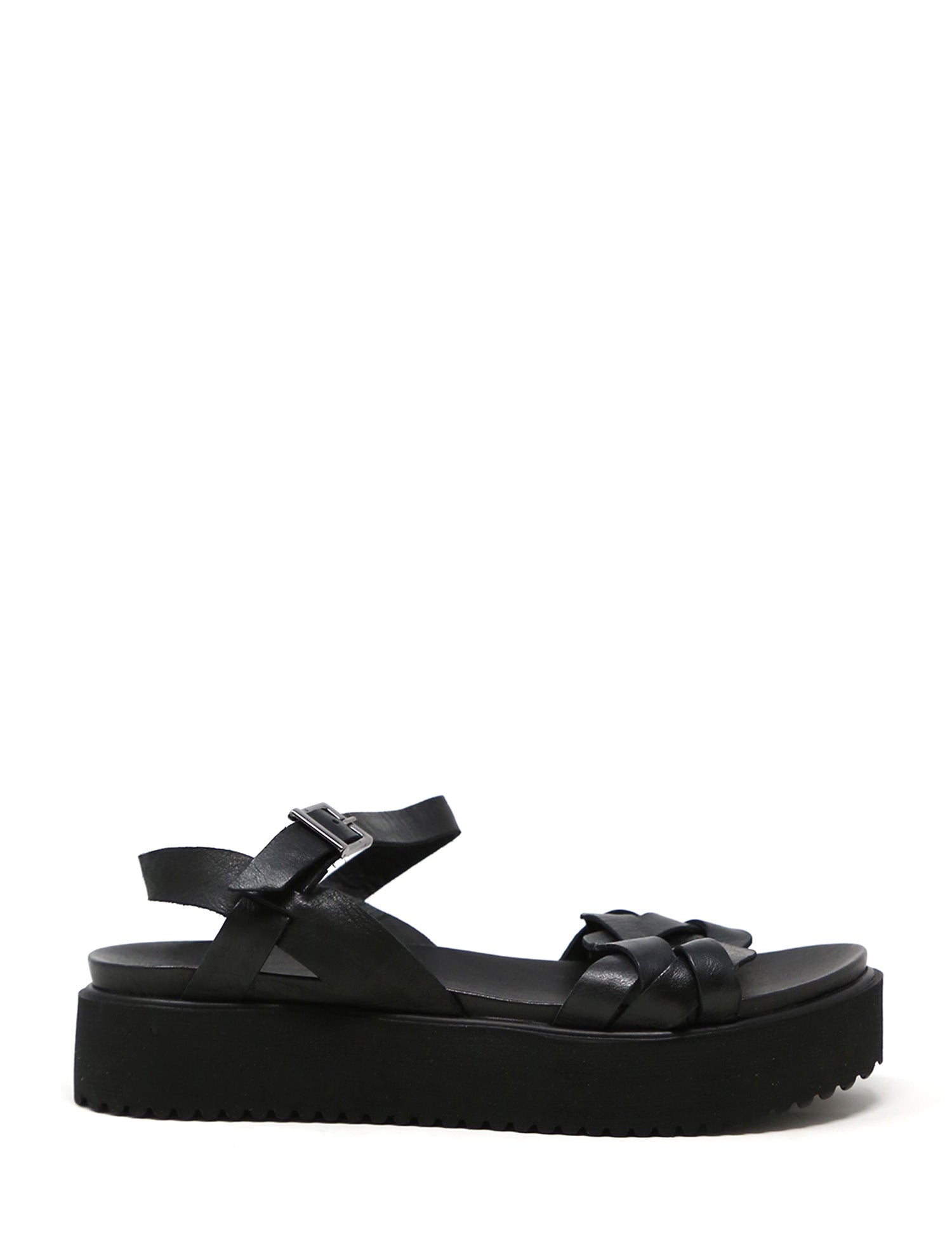 Sandali zeppa Nero Sshady