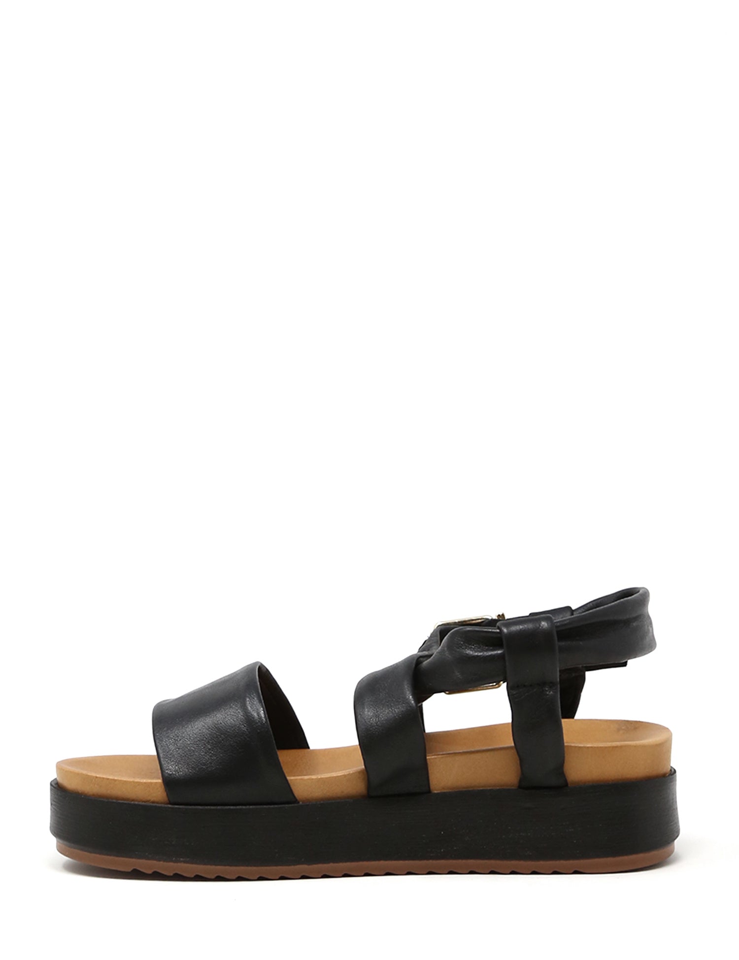 Sandali zeppa Nero Sshady