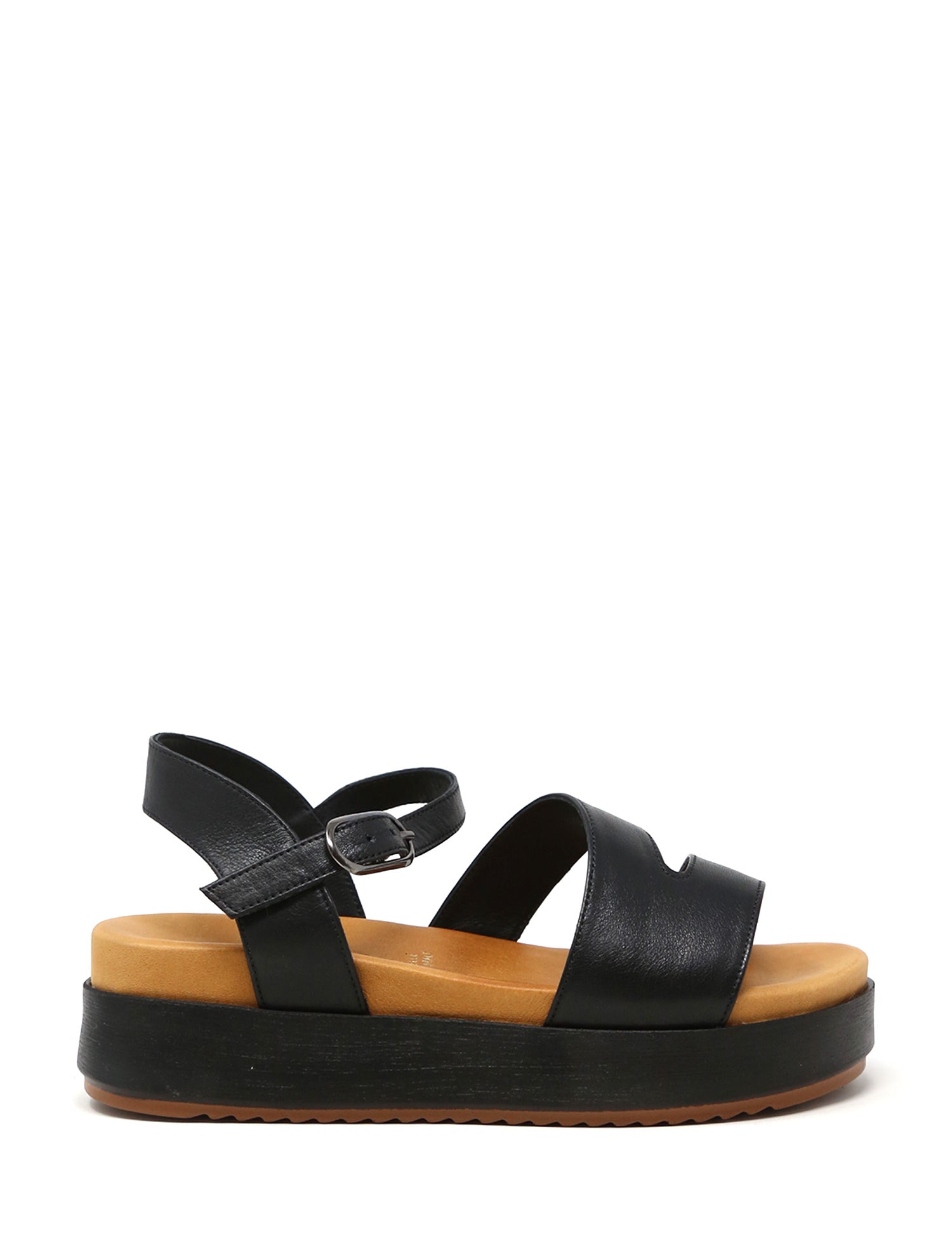 Sandali zeppa Nero Sshady