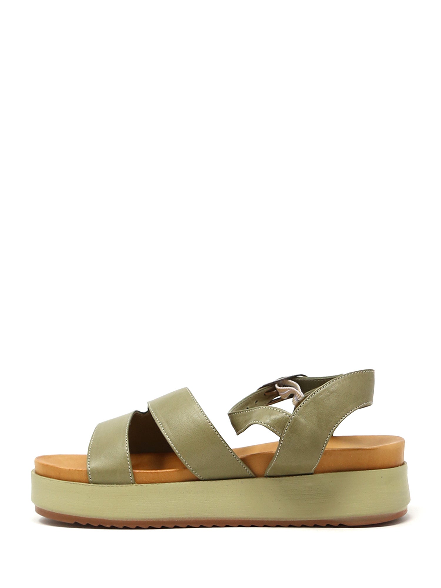 Sandali zeppa Verde Sshady