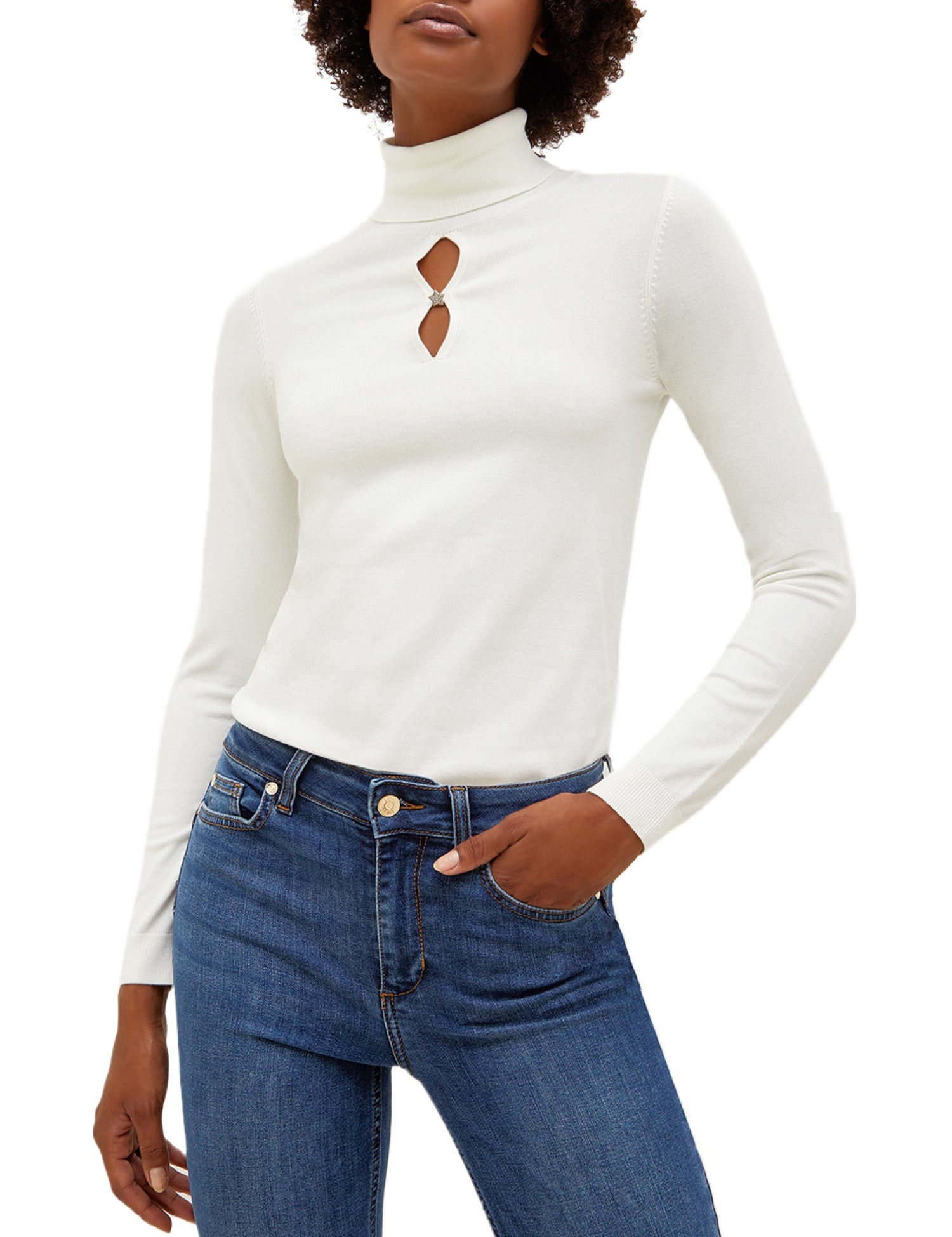 Maglie a collo alto Bianco Liu-jo