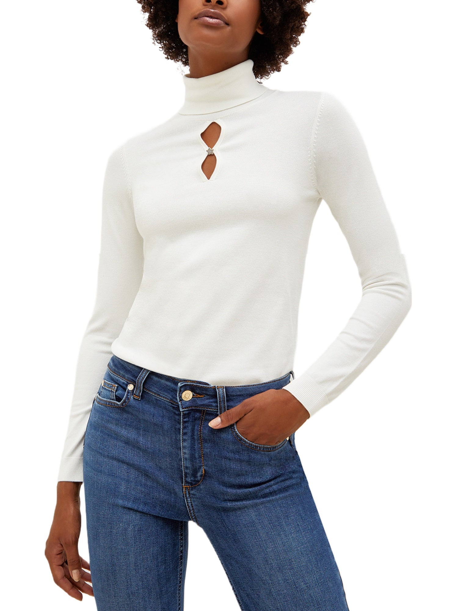 Maglie a collo alto Bianco Liu-jo