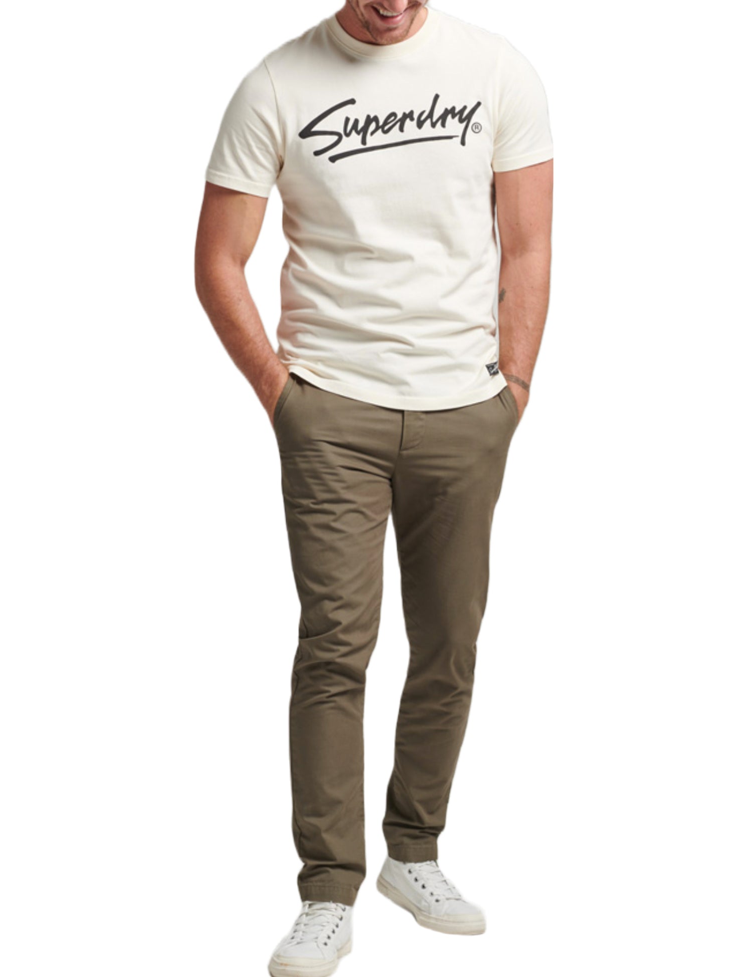 T-shirt Bianco Superdry