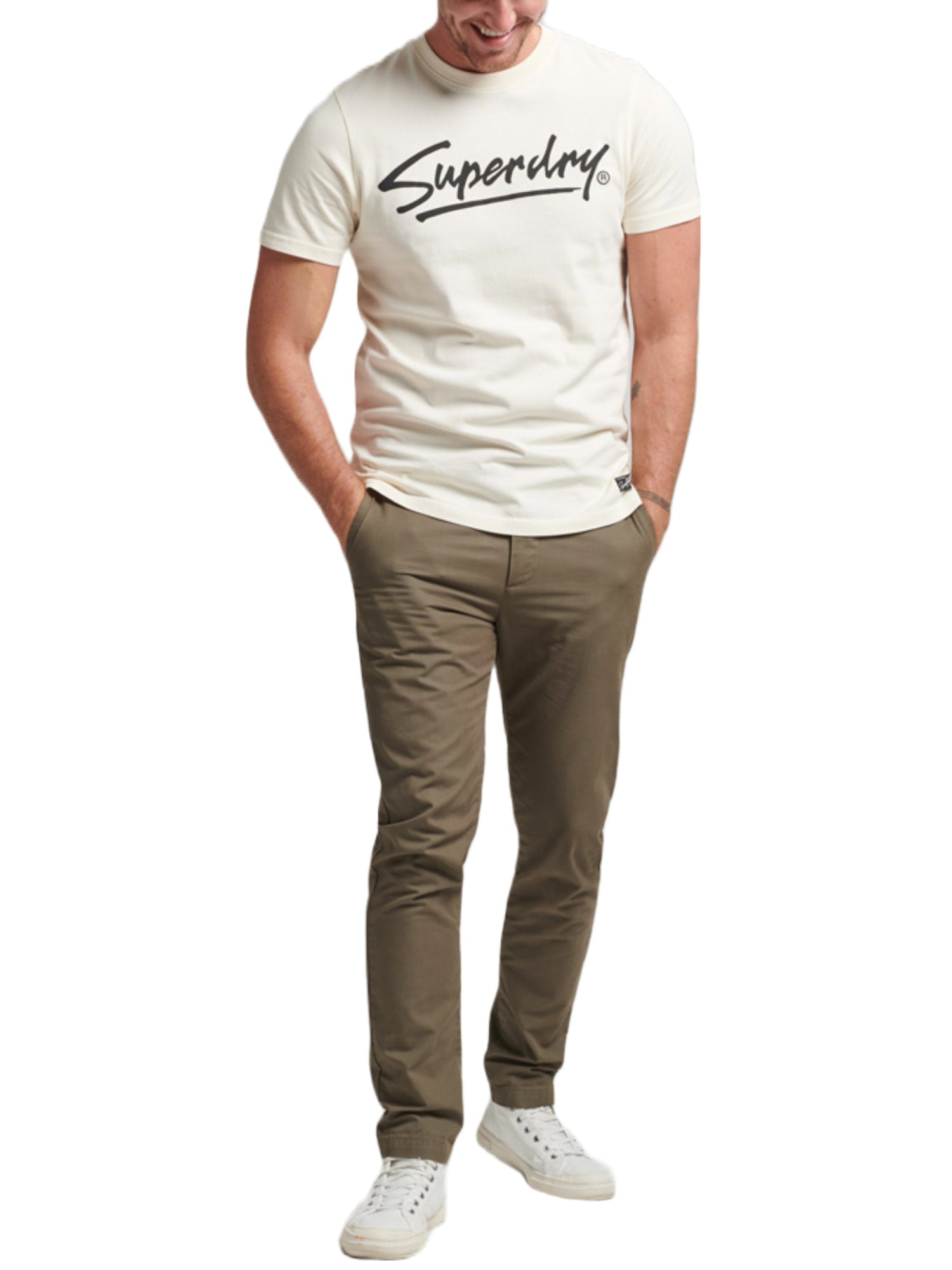 T-shirt Bianco Superdry