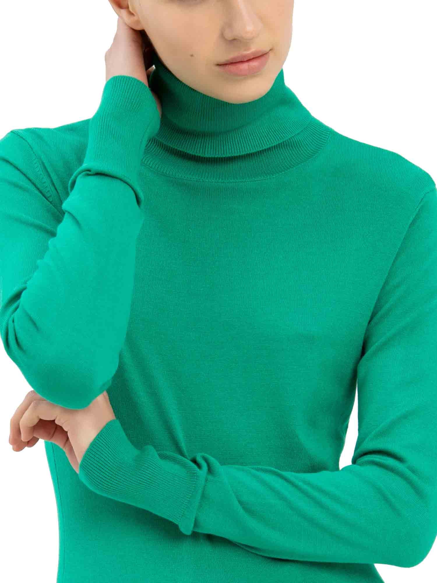 Maglie a collo alto Verde Fracomina