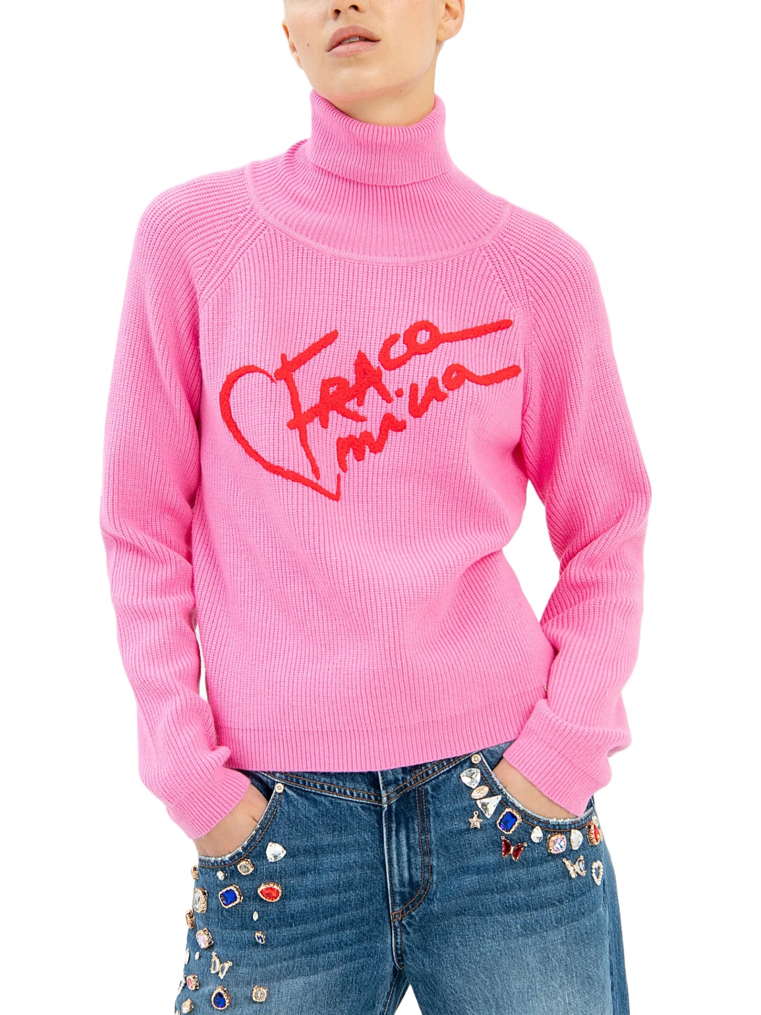 Maglie a collo alto Rosa Fracomina