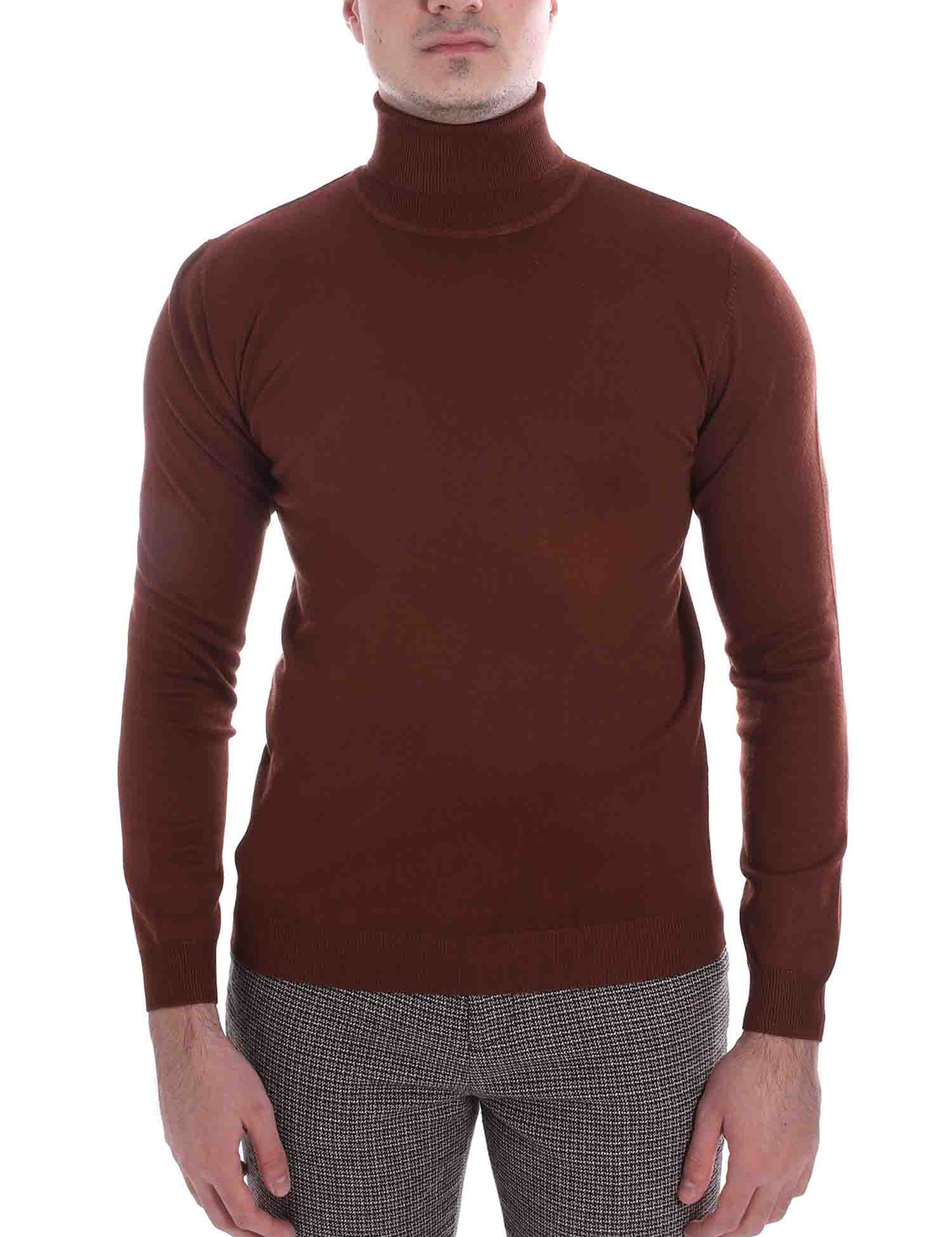 Maglie a collo alto Marrone Sseinse