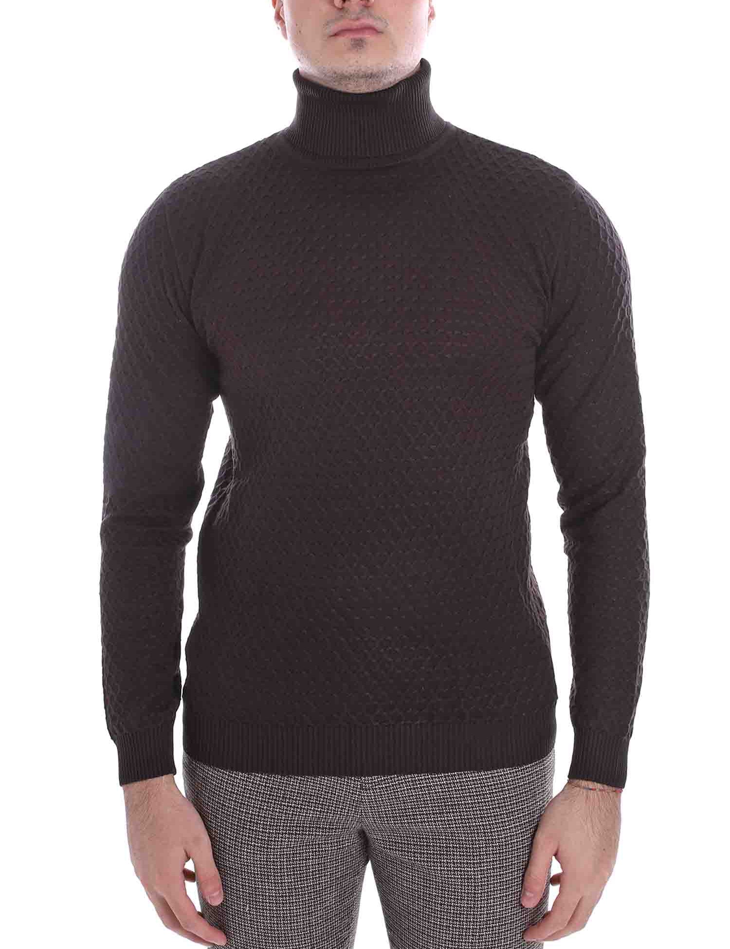 Maglie a collo alto Marrone Sseinse