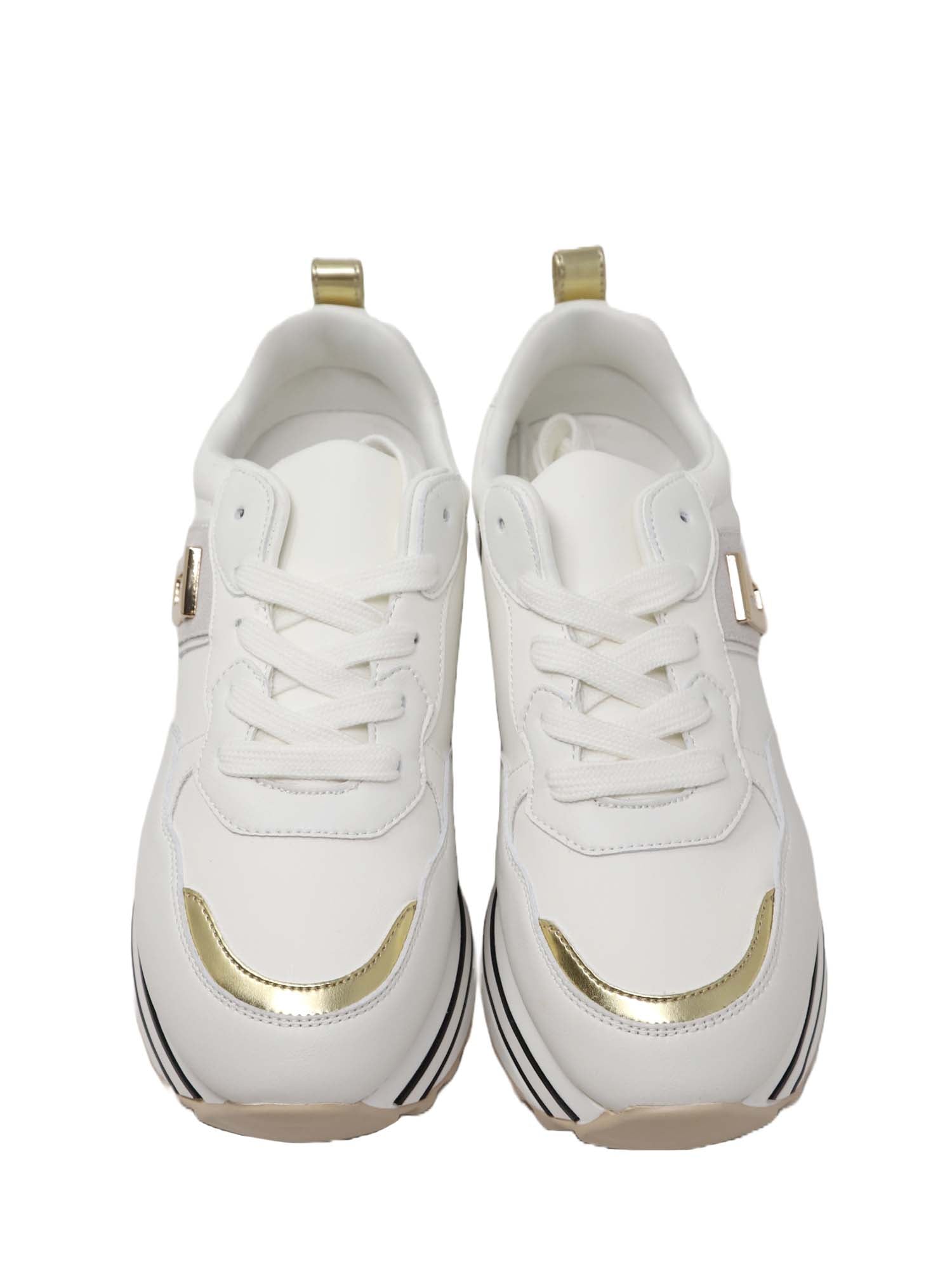 Sneakers Bianco Gold&gold