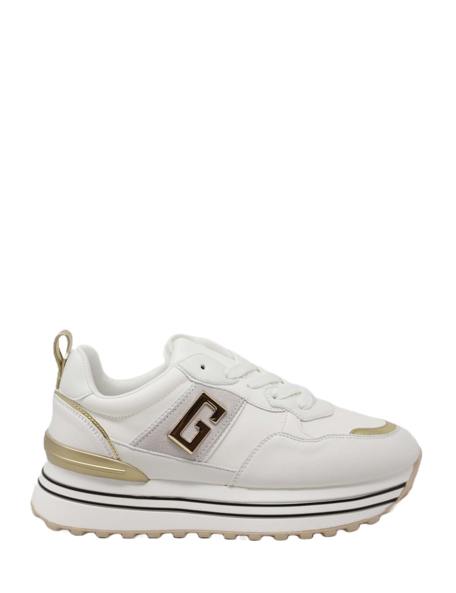 Sneakers Bianco Gold&gold