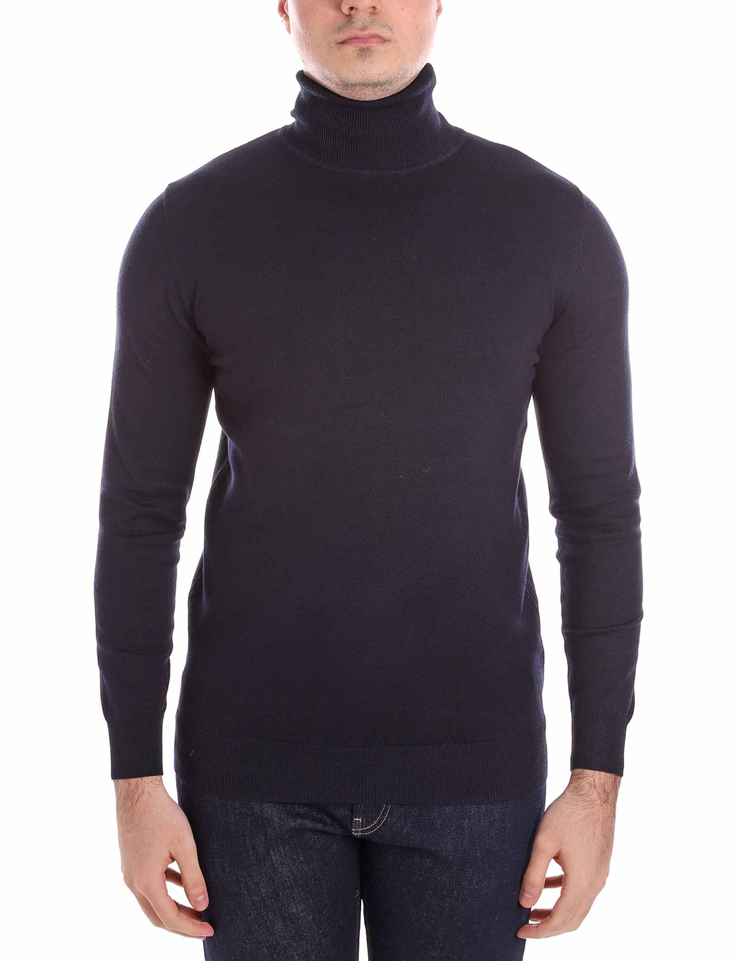 Maglie a collo alto Blu Borgoni Milano