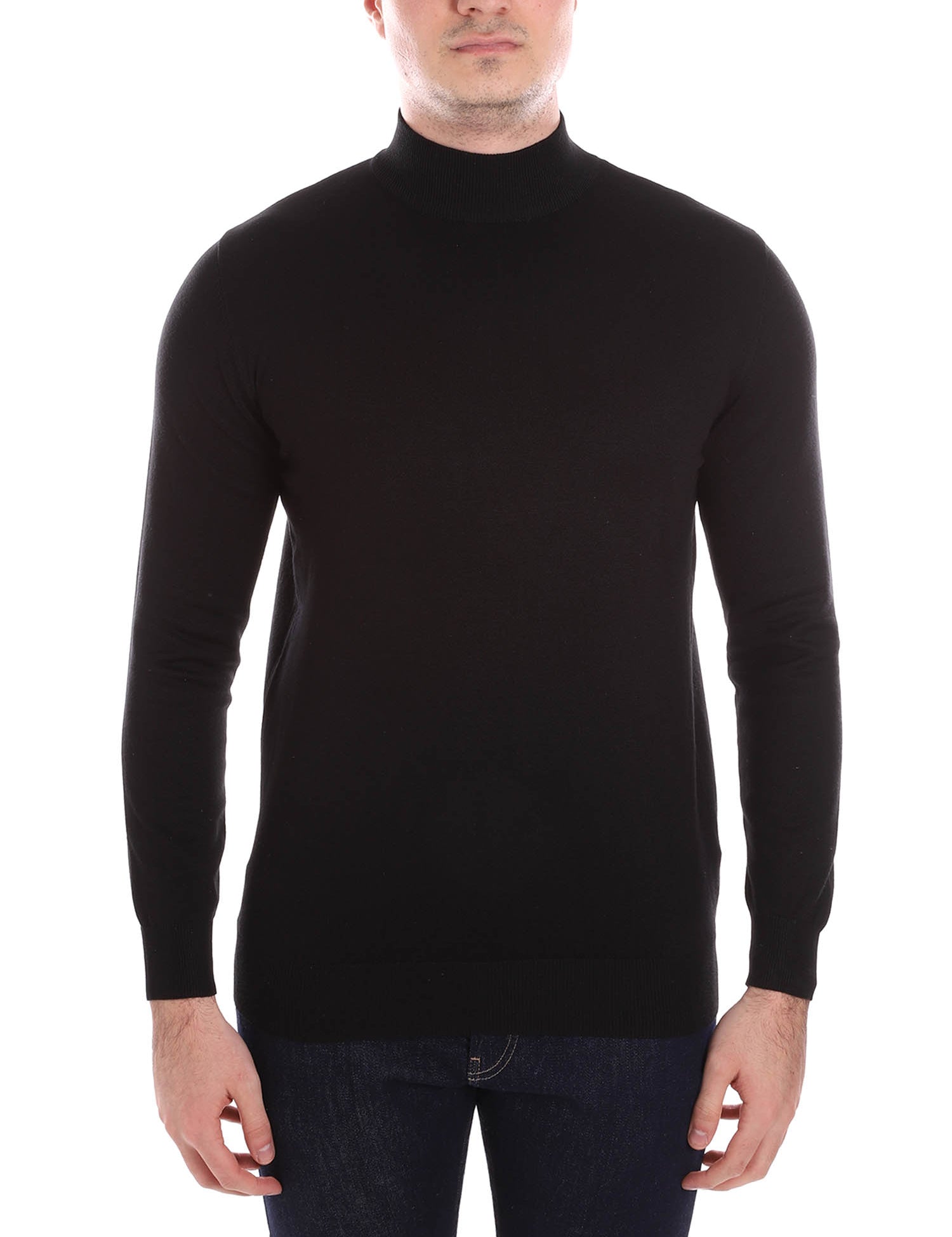 Maglie a collo alto Nero Borgoni Milano