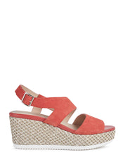 Sandali zeppa Rosso Geox