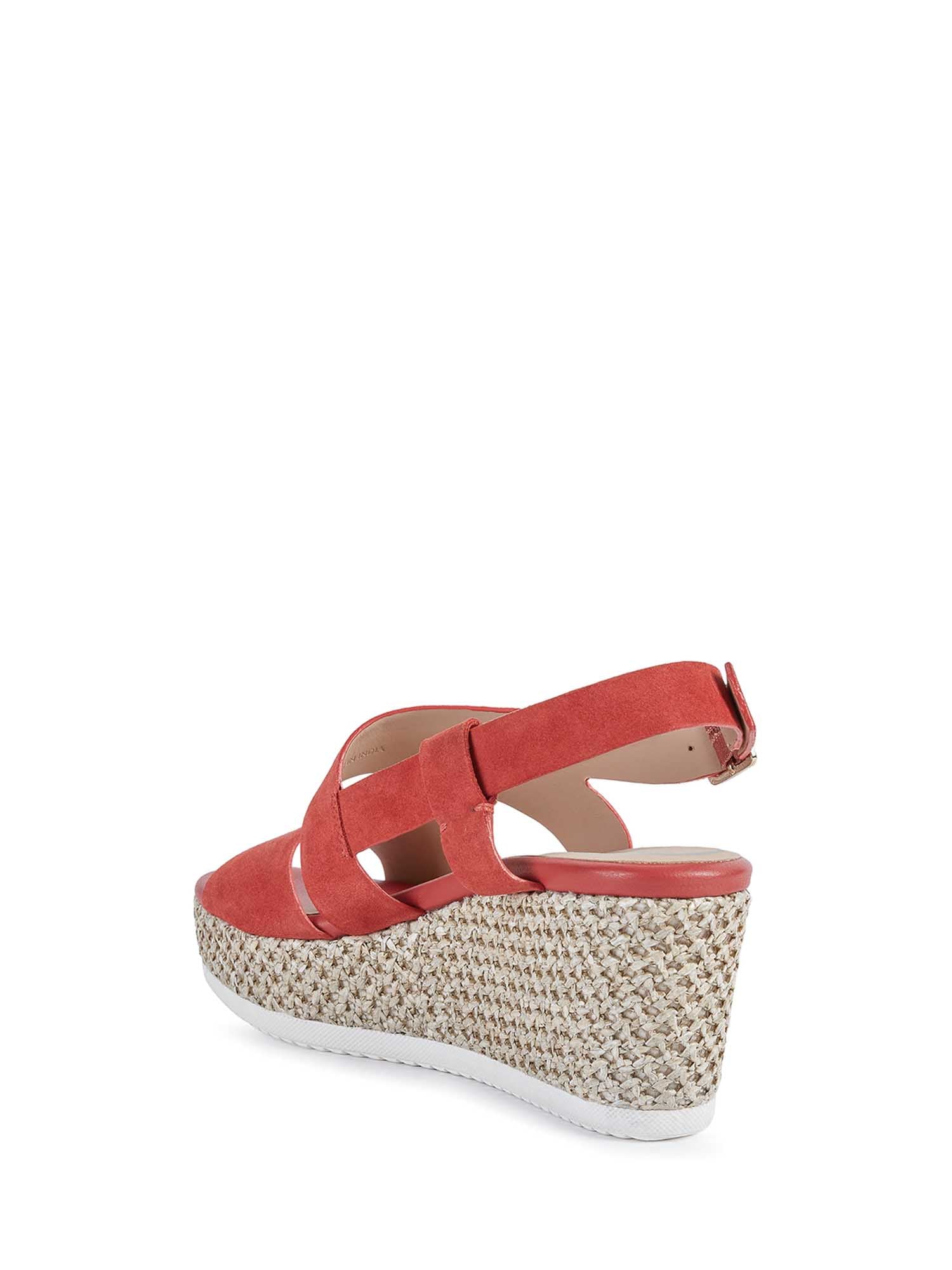 Sandali zeppa Rosso Geox