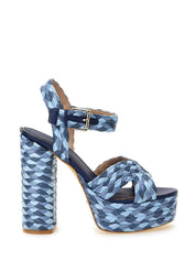 Sandali tacco Blu Guess