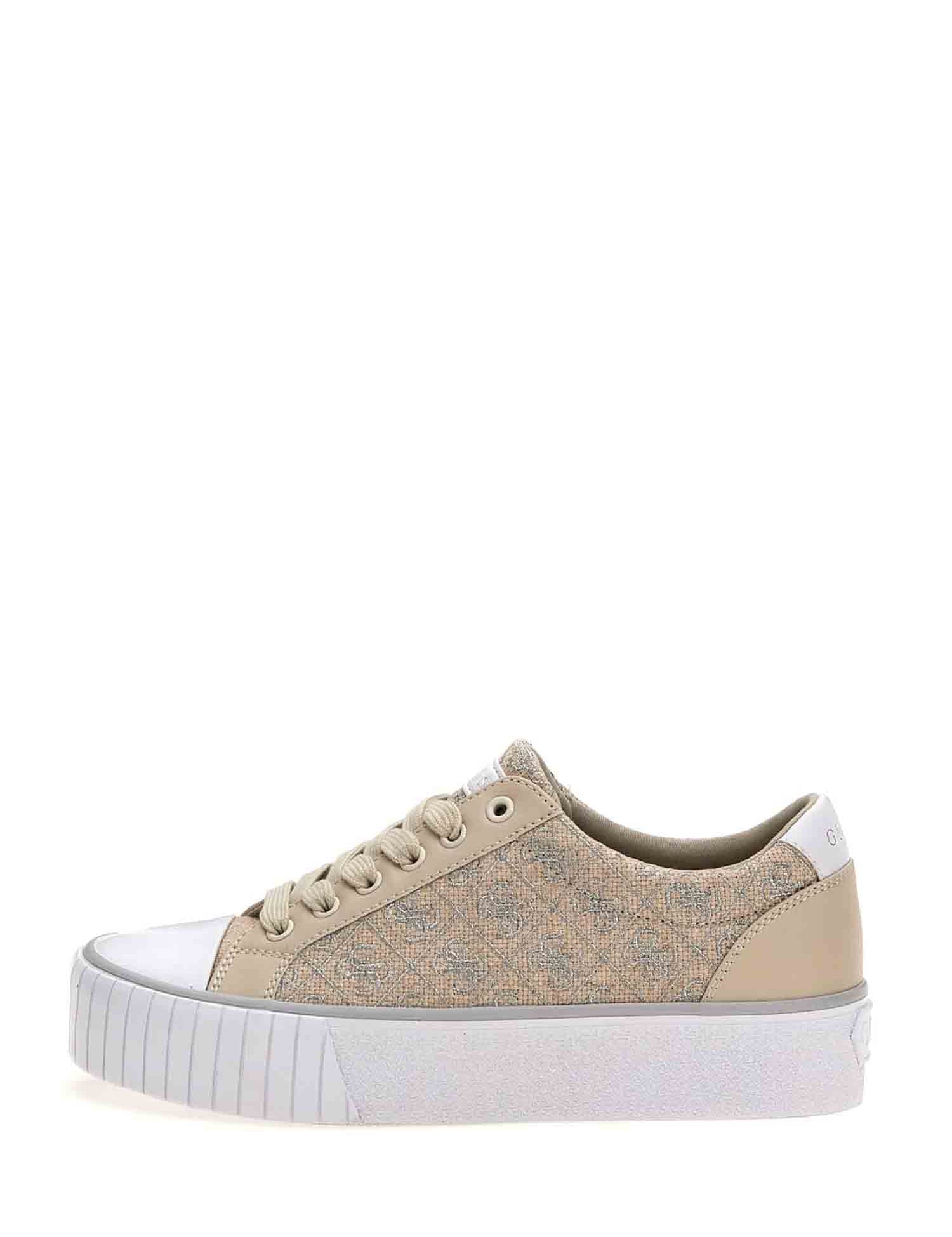 Sneakers Beige Argento Guess