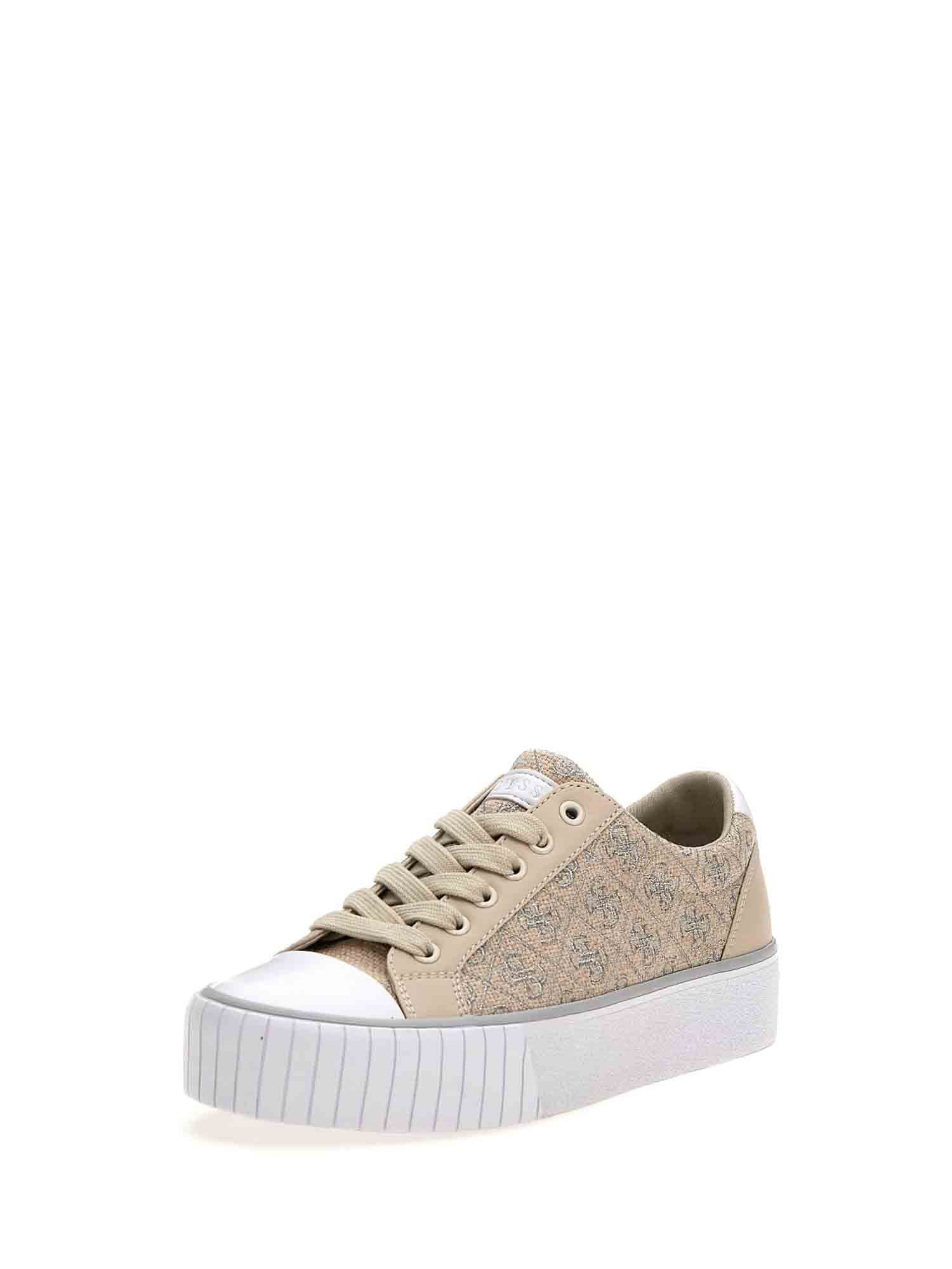 Sneakers Beige Argento Guess