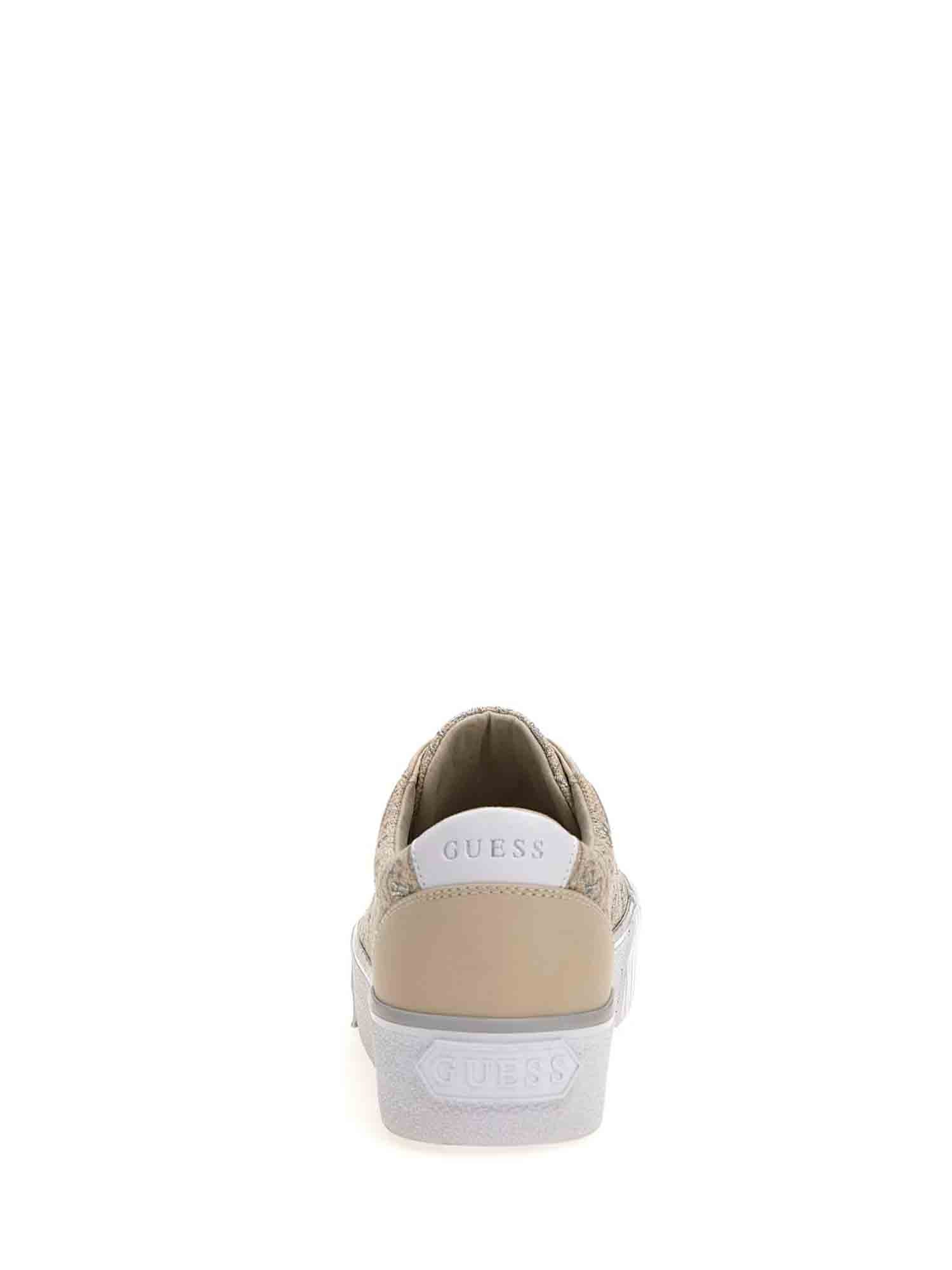 Sneakers Beige Argento Guess