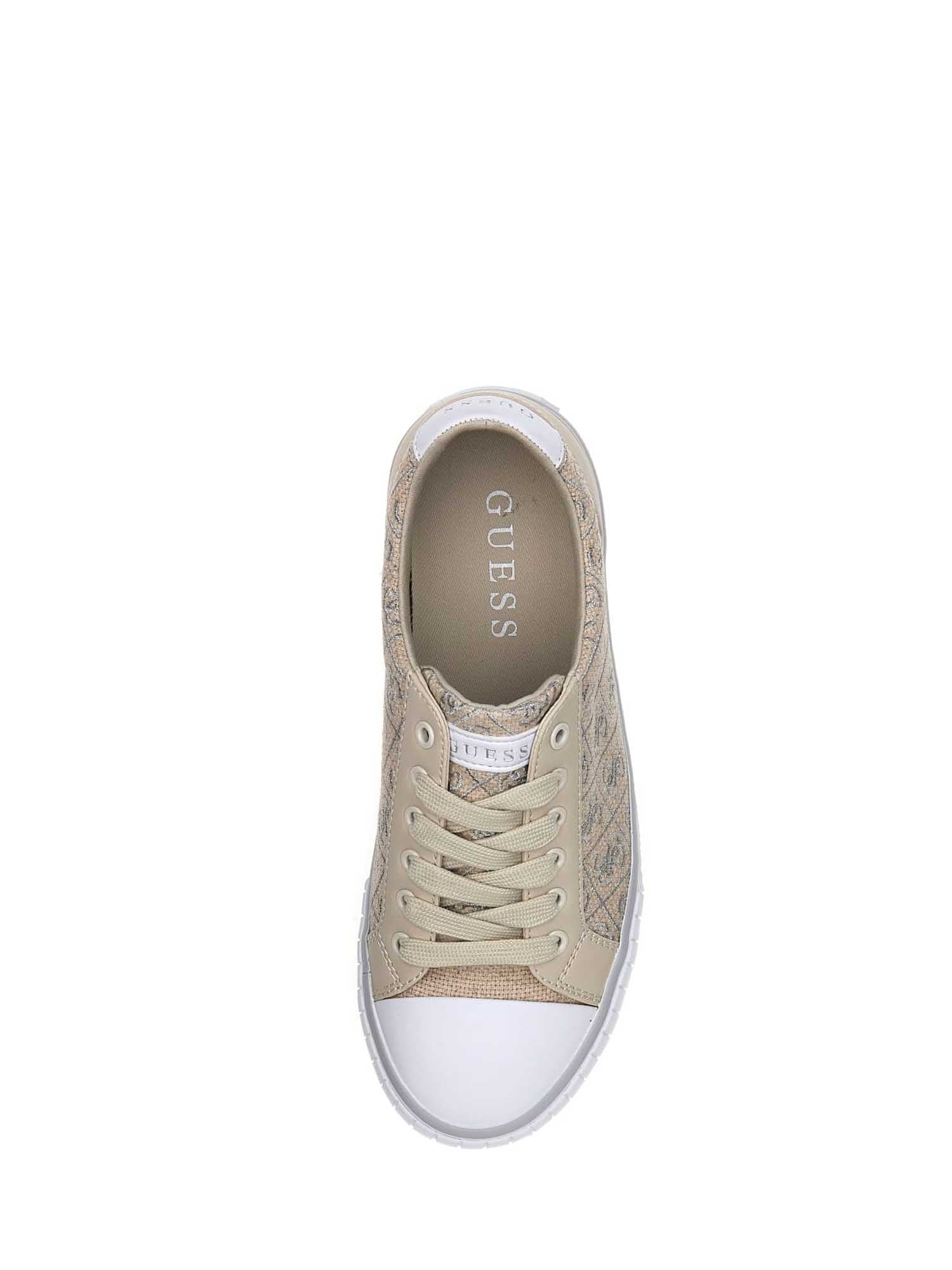 Sneakers Beige Argento Guess
