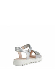 Sandali con strappi Argento Geox