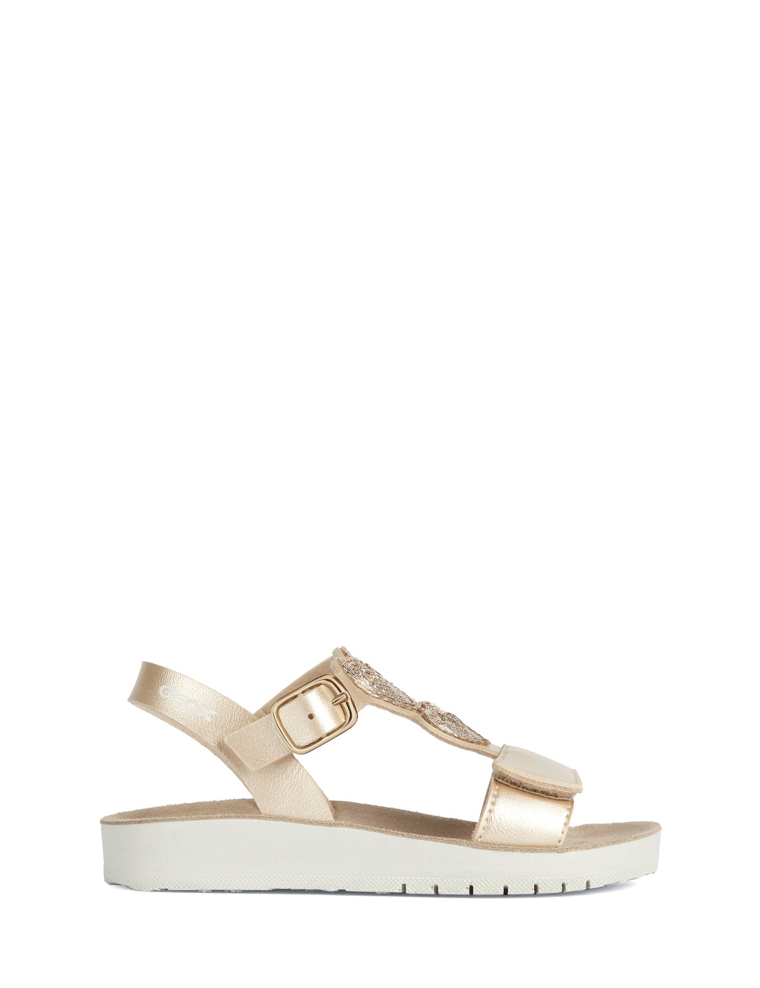 Sandali con strappi Oro Geox