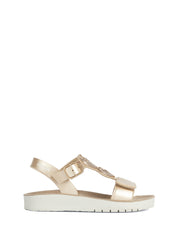 Sandali con strappi Oro Geox