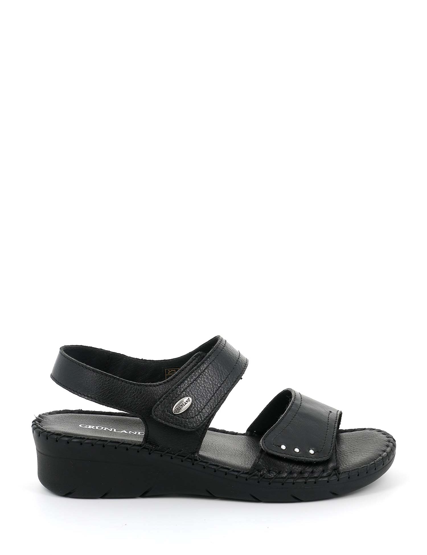 Sandali con strappi Nero Grunland