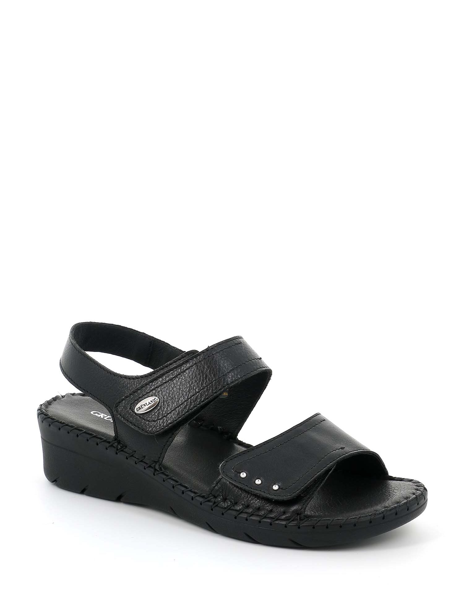 Sandali con strappi Nero Grunland