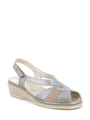 Sandali zeppa Tortora Grunland