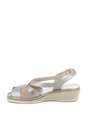 Sandali zeppa Tortora Grunland