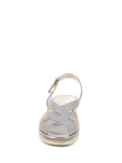 Sandali zeppa Tortora Grunland