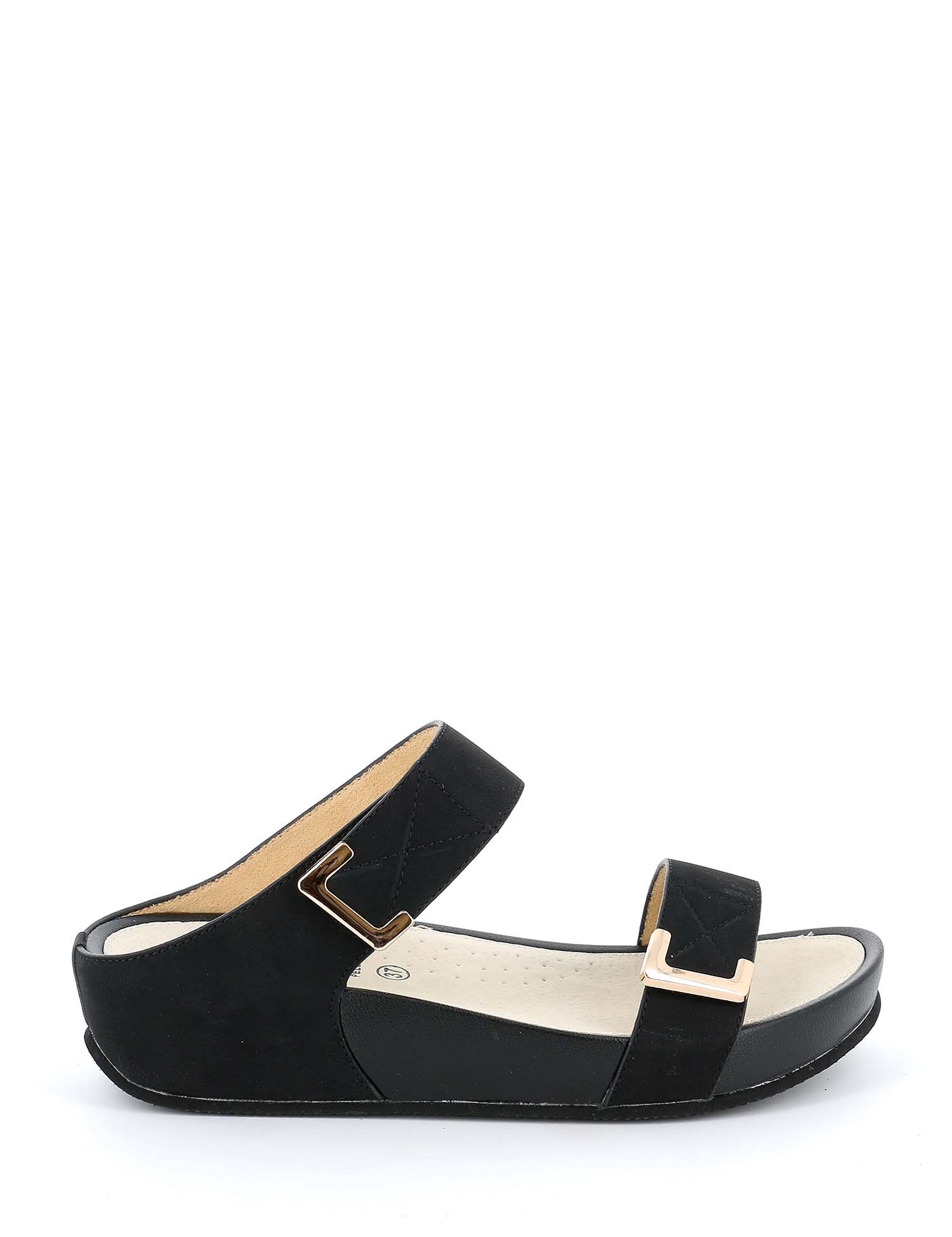 Sandali zeppa Nero Grunland