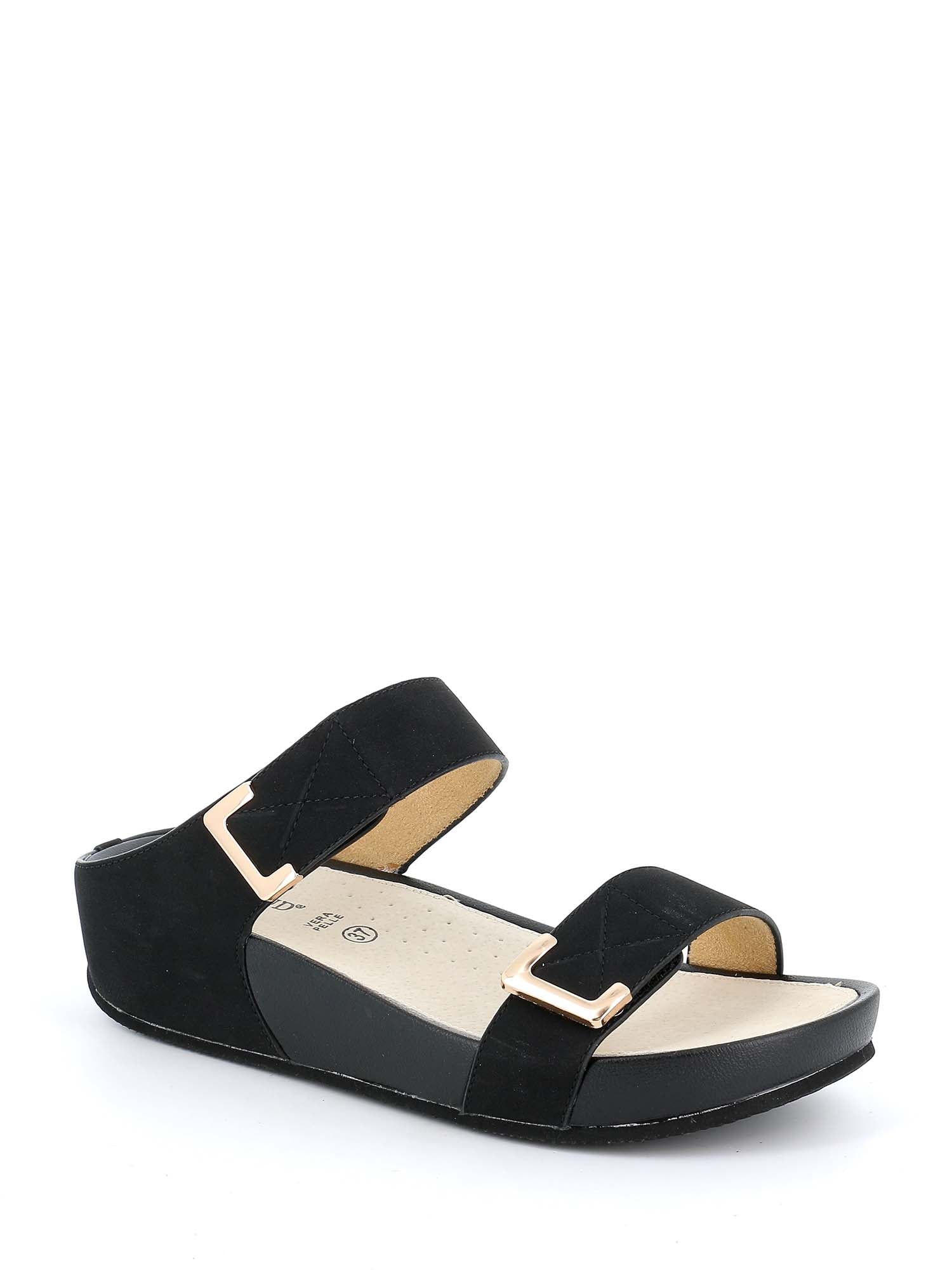 Sandali zeppa Nero Grunland