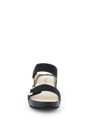 Sandali zeppa Nero Grunland