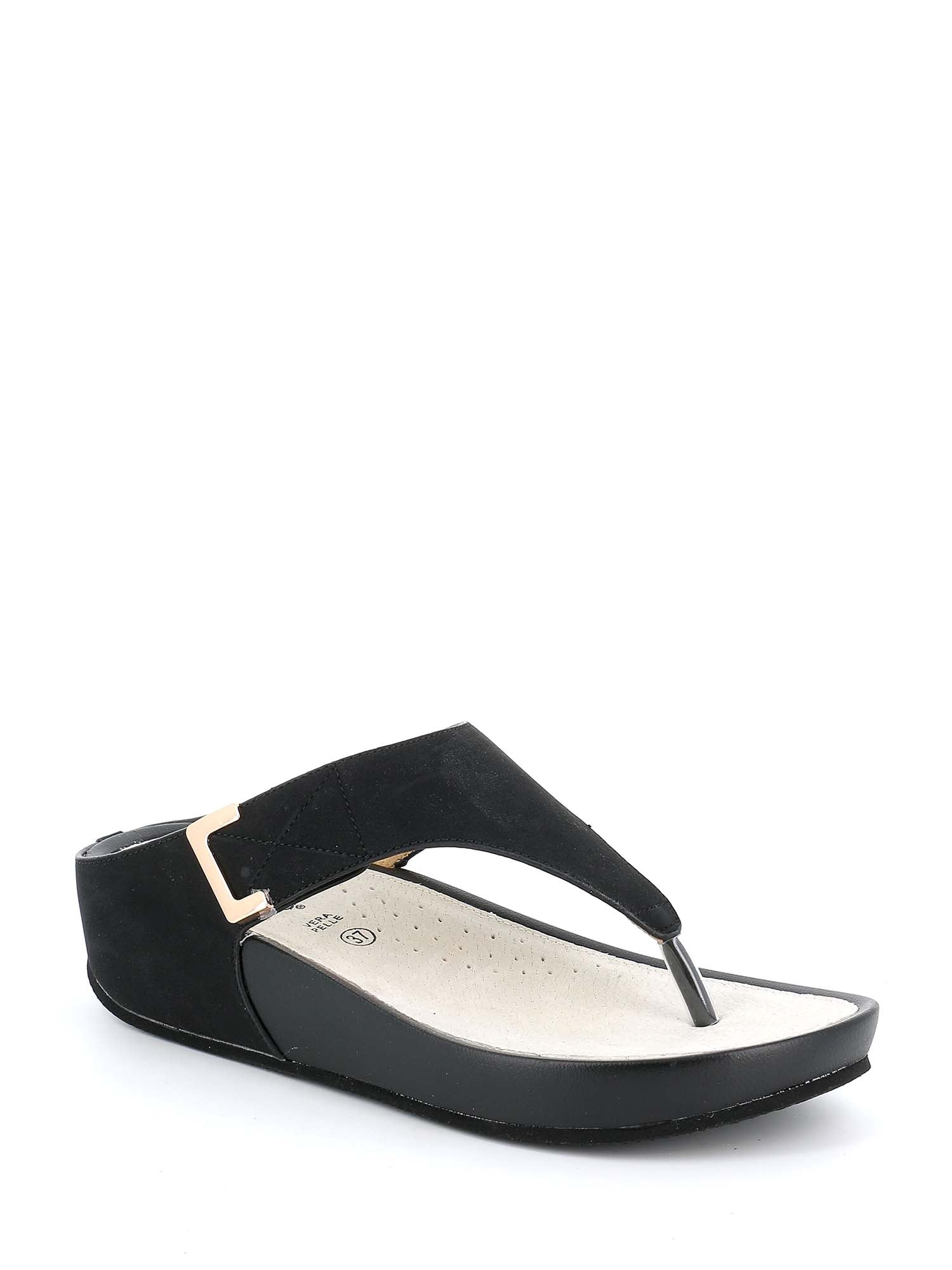 Sandali zeppa Nero Grunland