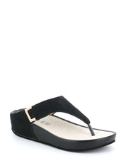 Sandali zeppa Nero Grunland