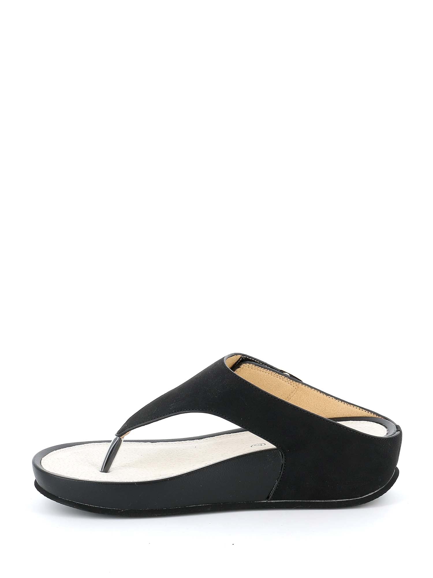 Sandali zeppa Nero Grunland