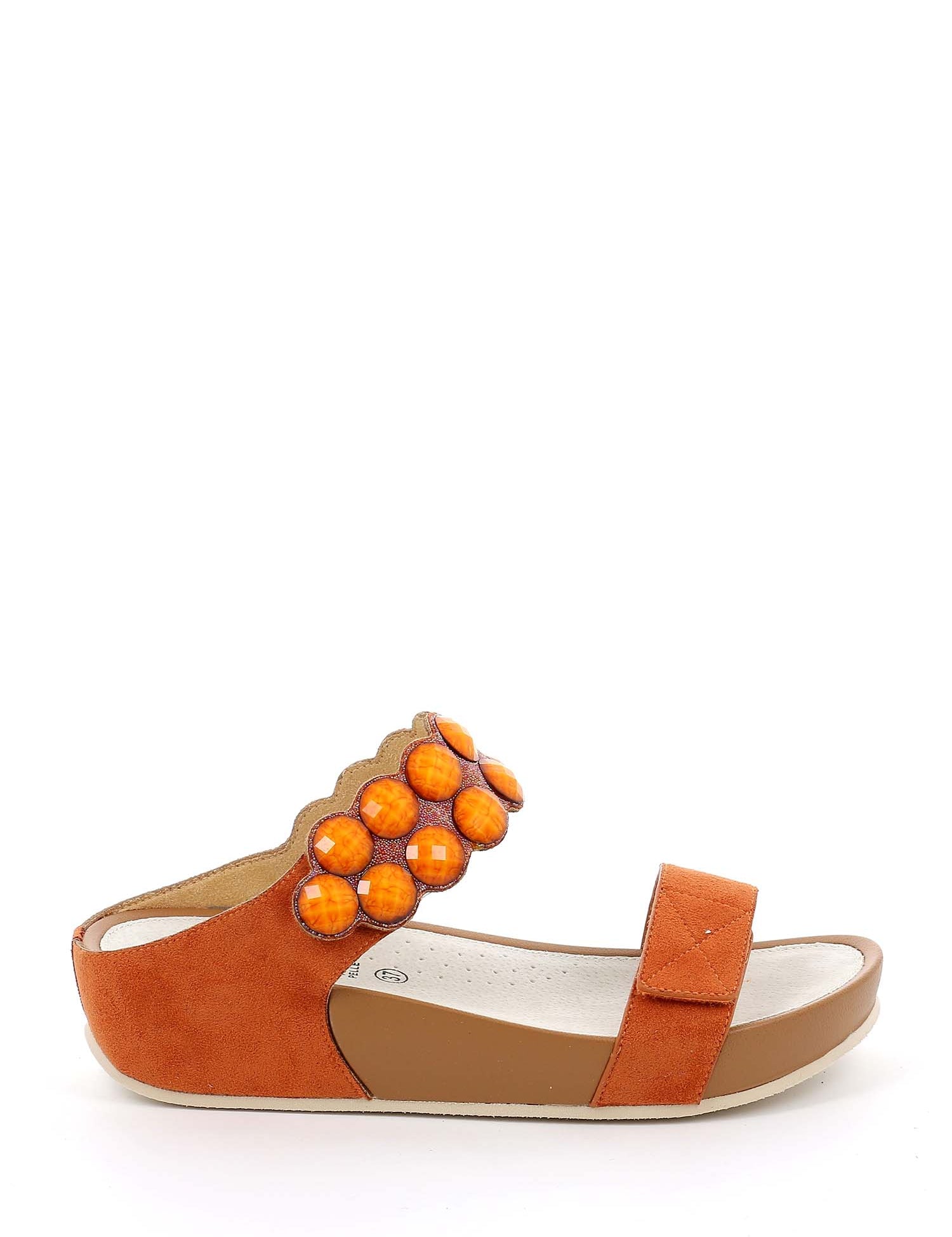 Sandali zeppa Arancio Grunland
