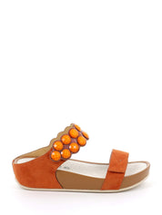 Sandali zeppa Arancio Grunland