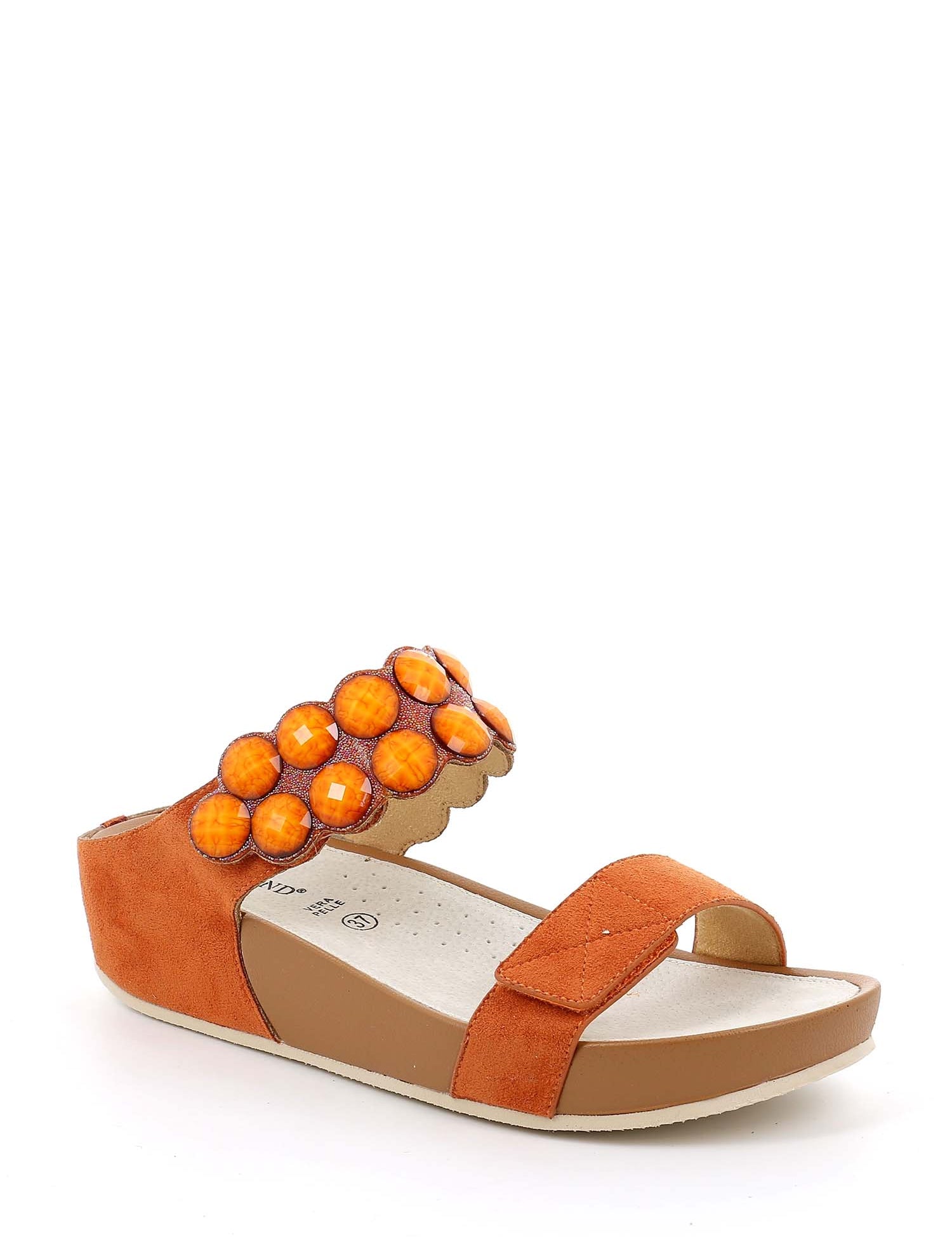 Sandali zeppa Arancio Grunland