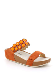 Sandali zeppa Arancio Grunland