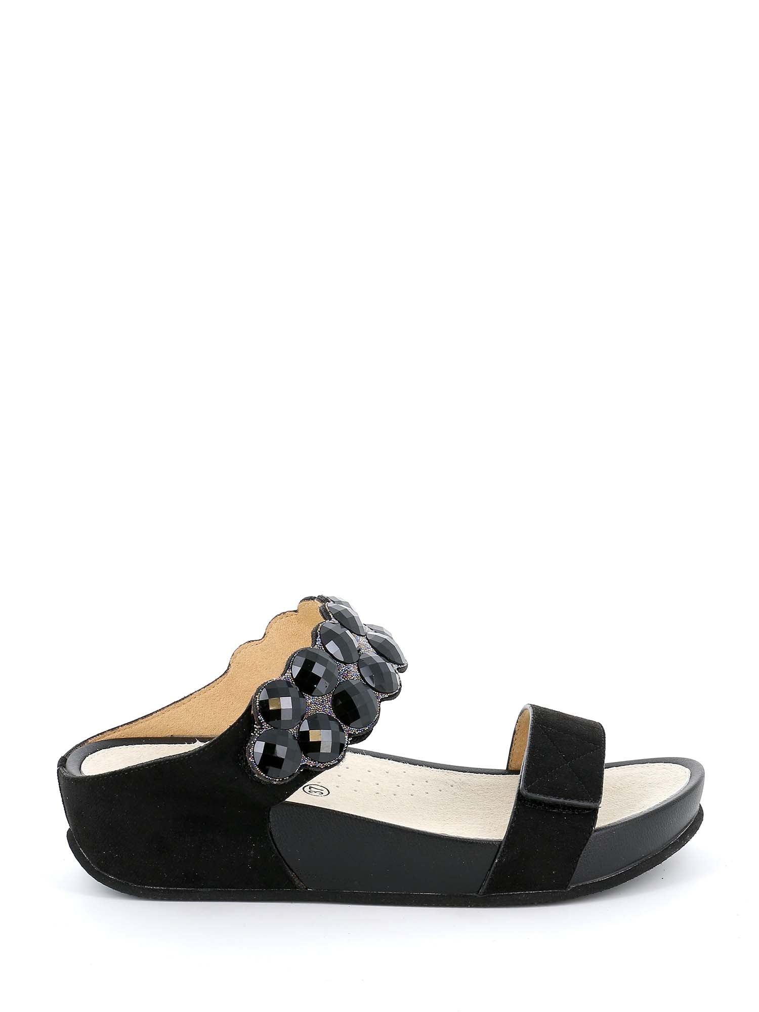 Sandali zeppa Nero Grunland