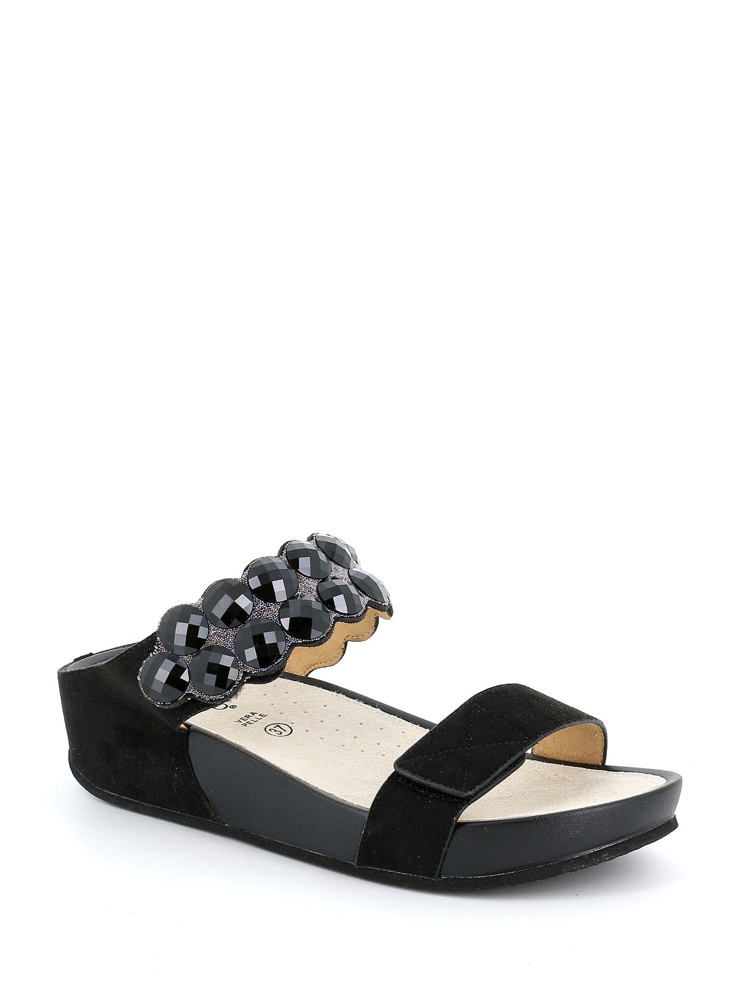 Sandali zeppa Nero Grunland