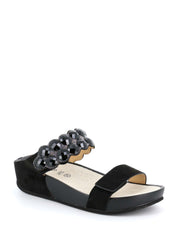 Sandali zeppa Nero Grunland