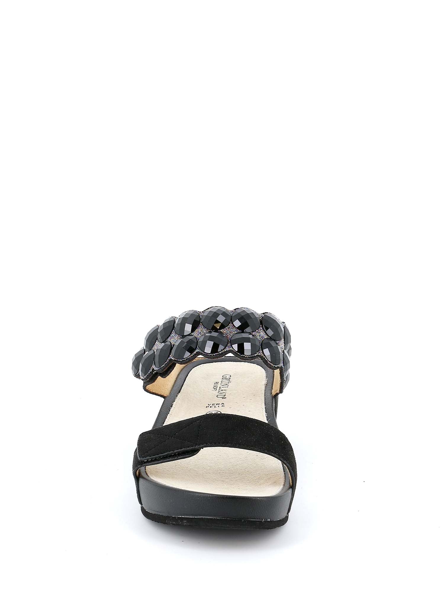 Sandali zeppa Nero Grunland