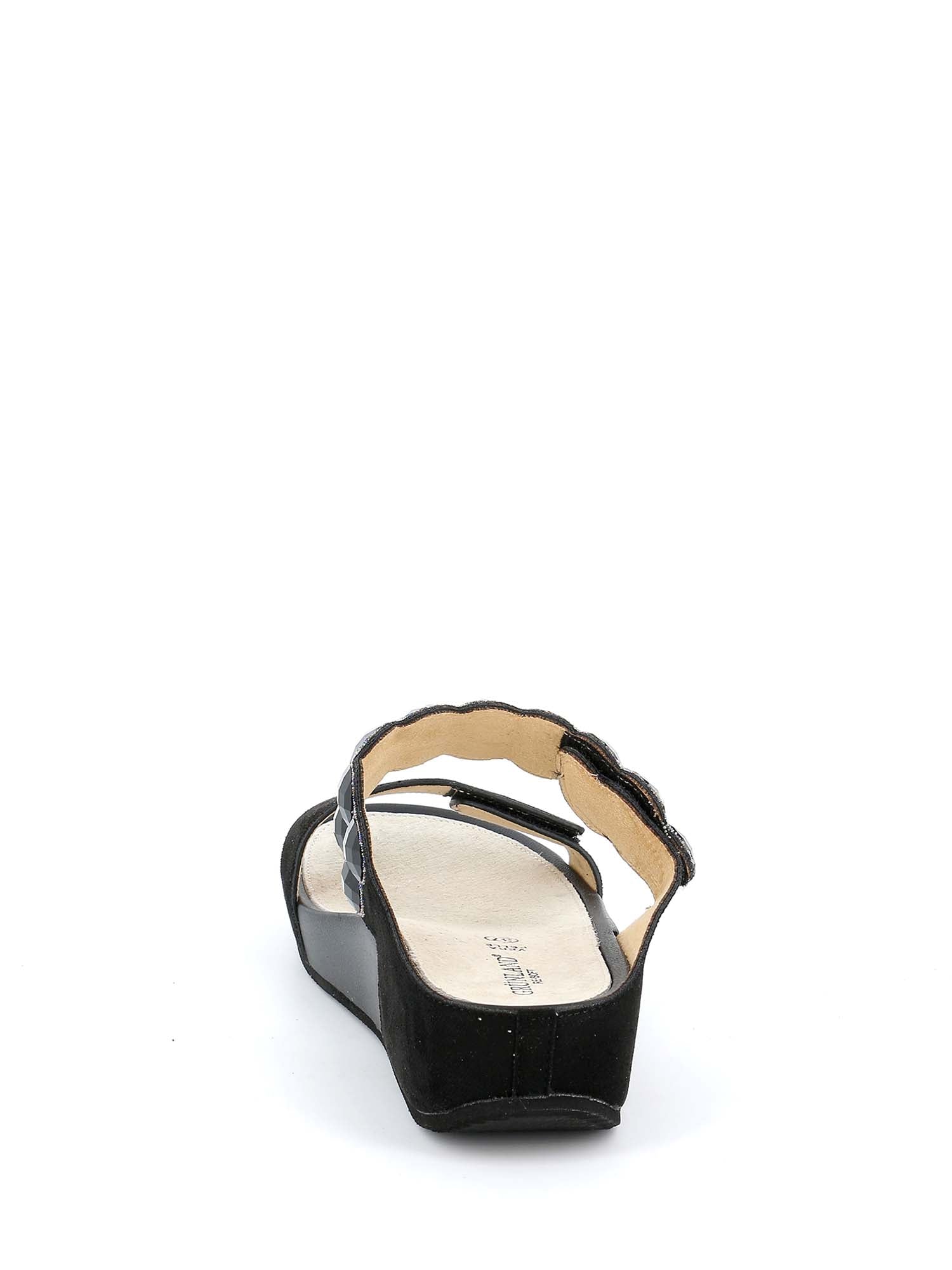 Sandali zeppa Nero Grunland