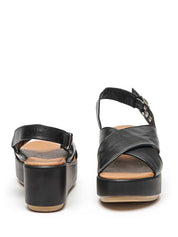 Sandali zeppa Nero Lumberjack