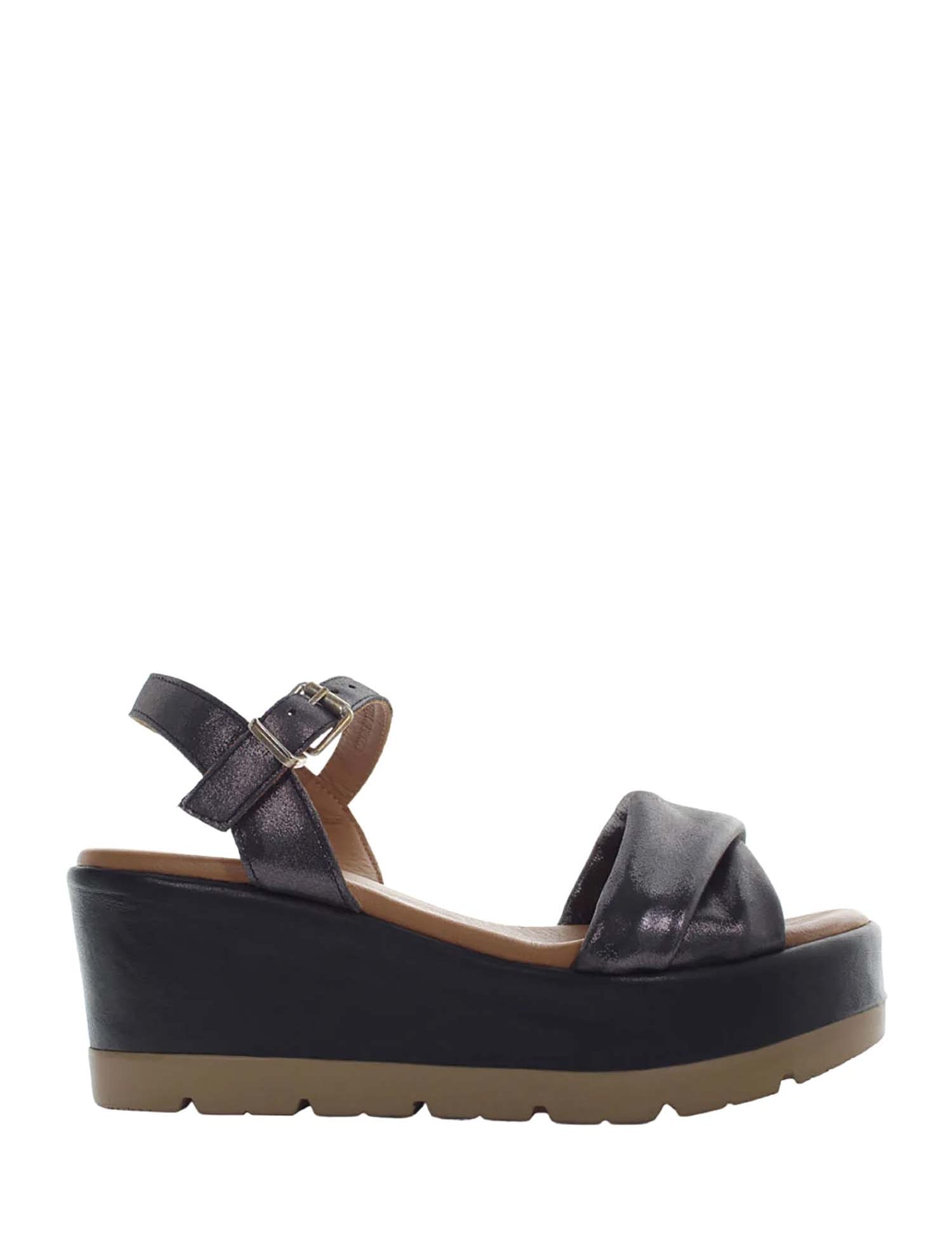 Sandali zeppa Nero Lumberjack