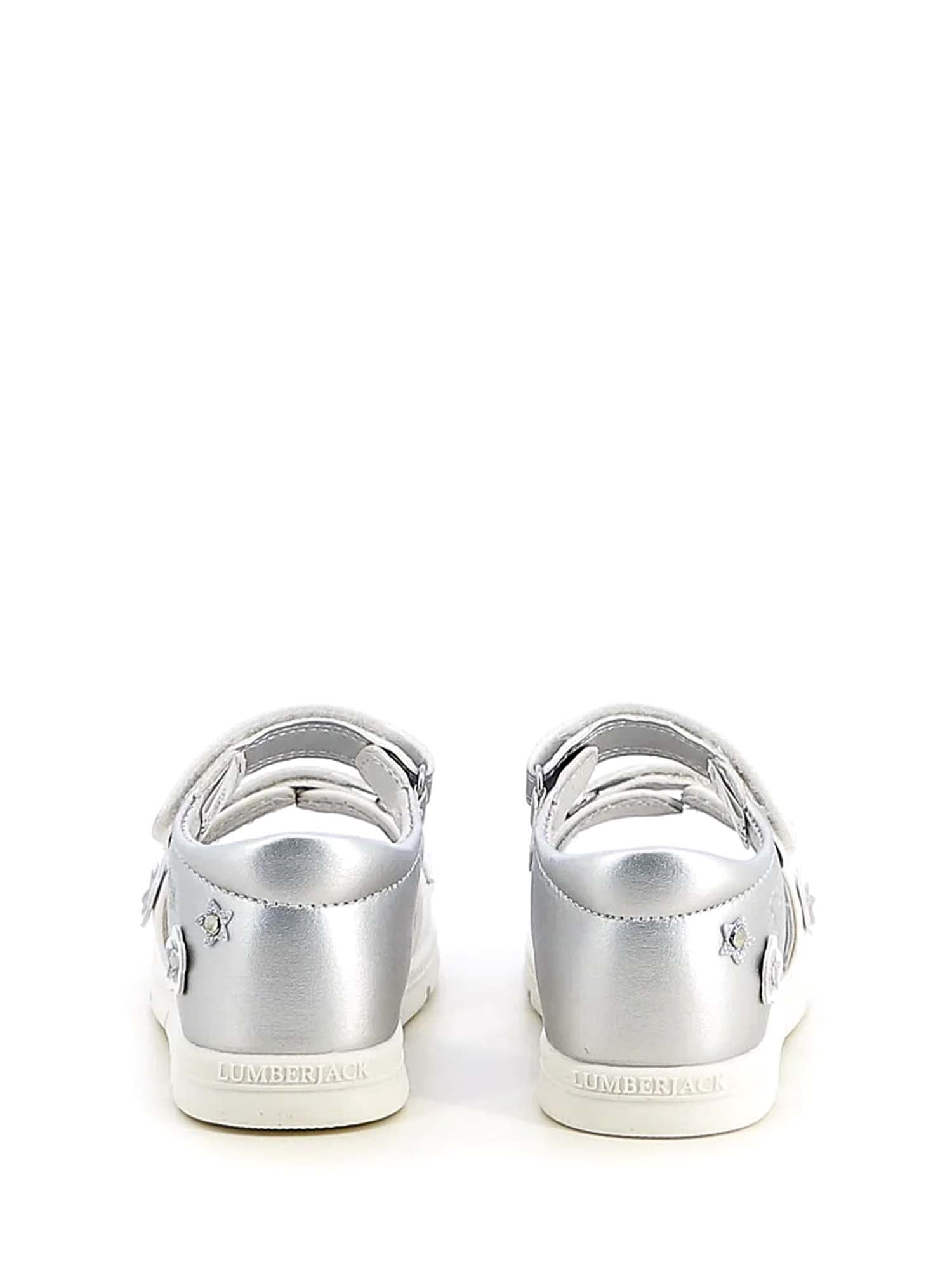 Sandali con strappi Argentato Lumberjack