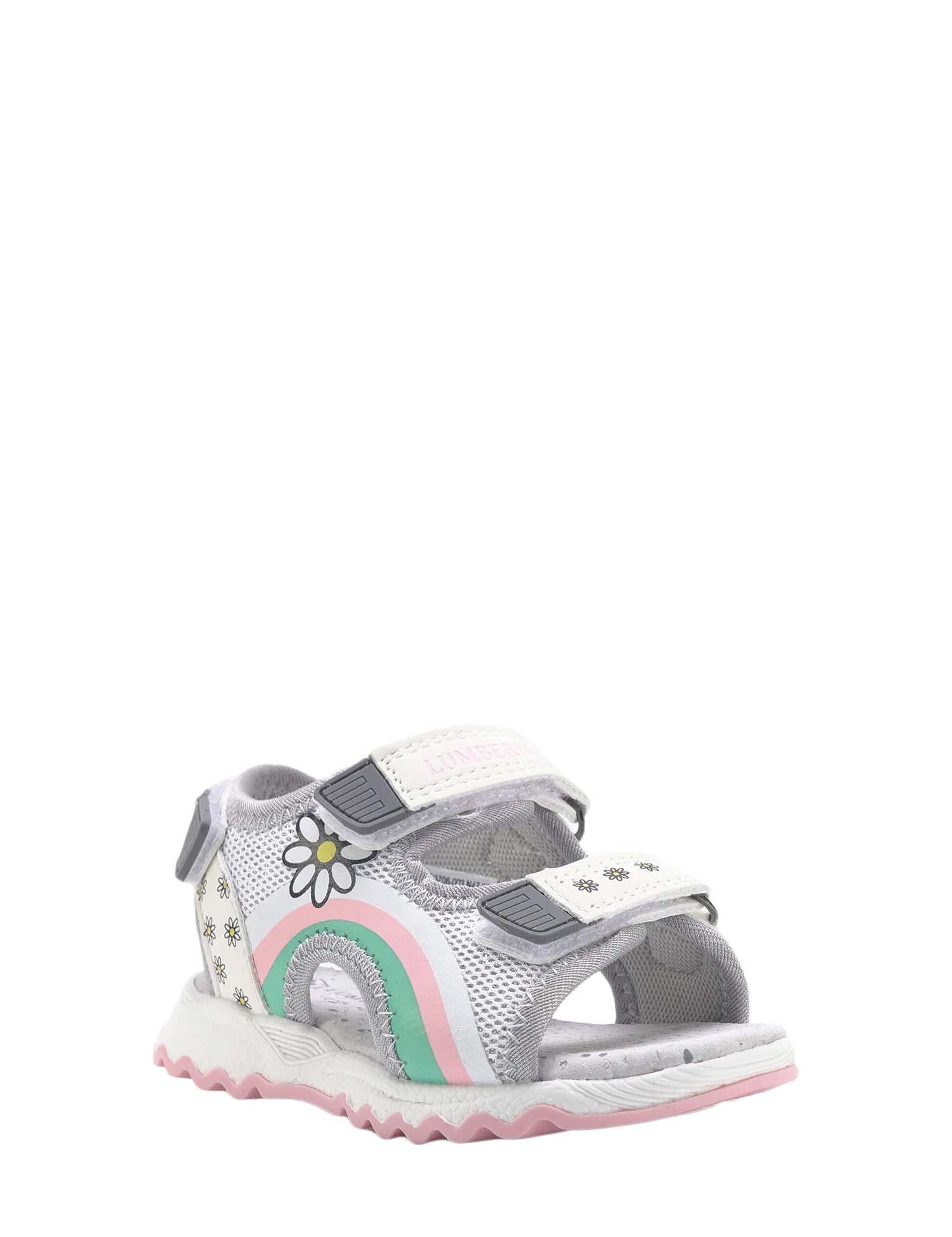 Sandali con strappi Bianco Rosa Lumberjack